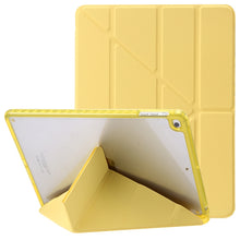 Load image into Gallery viewer, Clear Acrylic Deformation Leather Tablet Case, For iPad 10th Gen 10.9 2022, For iPad Pro 12.9 2022 / 2021 / 2020, For iPad Pro 11 2022 / 2021 / 2020, For iPad Air / Air 2 / 9.7 2018 / 2017
