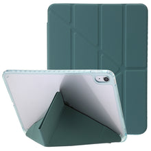 Load image into Gallery viewer, Clear Acrylic Deformation Leather Tablet Case, For iPad 10th Gen 10.9 2022, For iPad Pro 12.9 2022 / 2021 / 2020, For iPad Pro 11 2022 / 2021 / 2020, For iPad Air / Air 2 / 9.7 2018 / 2017