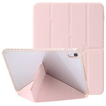 Load image into Gallery viewer, Clear Acrylic Deformation Leather Tablet Case, For iPad 10th Gen 10.9 2022, For iPad Pro 12.9 2022 / 2021 / 2020, For iPad Pro 11 2022 / 2021 / 2020, For iPad Air / Air 2 / 9.7 2018 / 2017