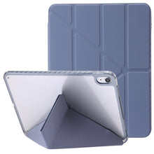 Load image into Gallery viewer, Clear Acrylic Deformation Leather Tablet Case, For iPad 10th Gen 10.9 2022, For iPad Pro 12.9 2022 / 2021 / 2020, For iPad Pro 11 2022 / 2021 / 2020, For iPad Air / Air 2 / 9.7 2018 / 2017