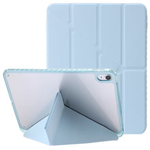 Load image into Gallery viewer, Clear Acrylic Deformation Leather Tablet Case, For iPad 10th Gen 10.9 2022, For iPad Pro 12.9 2022 / 2021 / 2020, For iPad Pro 11 2022 / 2021 / 2020, For iPad Air / Air 2 / 9.7 2018 / 2017