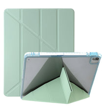 Load image into Gallery viewer, Clear Acrylic Deformation Leather Tablet Case, For iPad 10th Gen 10.9 2022, For iPad Pro 12.9 2022 / 2021 / 2020, For iPad Pro 11 2022 / 2021 / 2020, For iPad Air / Air 2 / 9.7 2018 / 2017