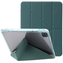 Load image into Gallery viewer, Clear Acrylic Deformation Leather Tablet Case, For iPad 10th Gen 10.9 2022, For iPad Pro 12.9 2022 / 2021 / 2020, For iPad Pro 11 2022 / 2021 / 2020, For iPad Air / Air 2 / 9.7 2018 / 2017