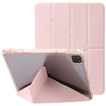 Load image into Gallery viewer, Clear Acrylic Deformation Leather Tablet Case, For iPad 10th Gen 10.9 2022, For iPad Pro 12.9 2022 / 2021 / 2020, For iPad Pro 11 2022 / 2021 / 2020, For iPad Air / Air 2 / 9.7 2018 / 2017