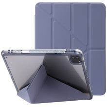 Load image into Gallery viewer, Clear Acrylic Deformation Leather Tablet Case, For iPad 10th Gen 10.9 2022, For iPad Pro 12.9 2022 / 2021 / 2020, For iPad Pro 11 2022 / 2021 / 2020, For iPad Air / Air 2 / 9.7 2018 / 2017