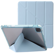 Load image into Gallery viewer, Clear Acrylic Deformation Leather Tablet Case, For iPad 10th Gen 10.9 2022, For iPad Pro 12.9 2022 / 2021 / 2020, For iPad Pro 11 2022 / 2021 / 2020, For iPad Air / Air 2 / 9.7 2018 / 2017