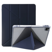 Load image into Gallery viewer, Clear Acrylic Deformation Leather Tablet Case, For iPad 10th Gen 10.9 2022, For iPad Pro 12.9 2022 / 2021 / 2020, For iPad Pro 11 2022 / 2021 / 2020, For iPad Air / Air 2 / 9.7 2018 / 2017