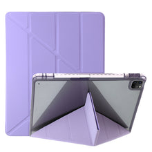 Load image into Gallery viewer, Clear Acrylic Deformation Leather Tablet Case, For iPad 10th Gen 10.9 2022, For iPad Pro 12.9 2022 / 2021 / 2020, For iPad Pro 11 2022 / 2021 / 2020, For iPad Air / Air 2 / 9.7 2018 / 2017