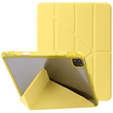 Load image into Gallery viewer, Clear Acrylic Deformation Leather Tablet Case, For iPad 10th Gen 10.9 2022, For iPad Pro 12.9 2022 / 2021 / 2020, For iPad Pro 11 2022 / 2021 / 2020, For iPad Air / Air 2 / 9.7 2018 / 2017