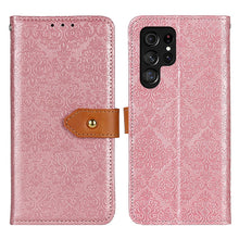 Load image into Gallery viewer, European Floral Embossed Leather Phone Case