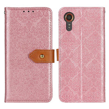 Load image into Gallery viewer, European Floral Embossed Leather Phone Case