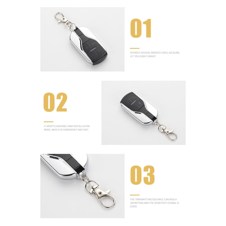 2pcs For Maserati Four-button Anti-theft Alarm Wireless Key Remote Control, 315MHz Copy Code, 315MHz Learning Code, 433MHz Copy Code, 433MHz Learning Code