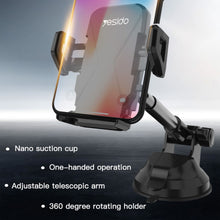 Load image into Gallery viewer, Yesido C40 Car Foldable 360 Degree Rotation Automatic Clip Phone Holder, C40