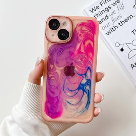 Oil Painting Electroplating TPU Phone Case, For iPhone 14, For iPhone 14 Pro, For iPhone 14 Plus, For iPhone 14 Pro Max, For iPhone 13, For iPhone 13 Pro, For iPhone 13 Pro Max, For iPhone 12, For iPhone 12 Pro