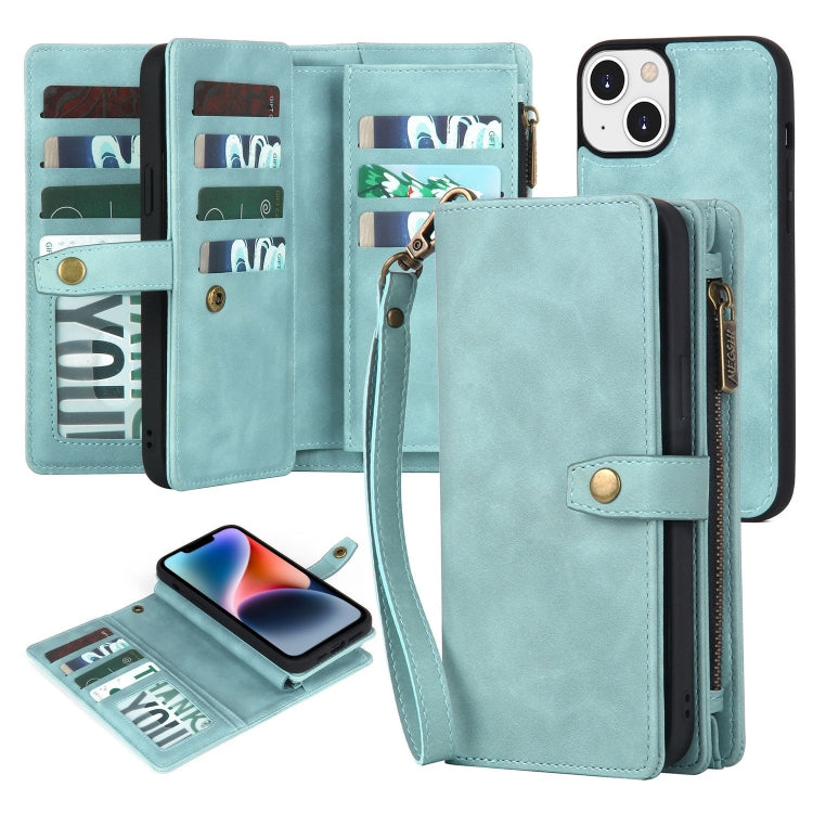 Zipper Wallet Magnetic Detachable Leather Phone Case