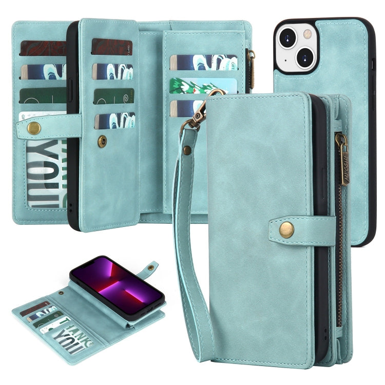 Zipper Wallet Magnetic Detachable Leather Phone Case