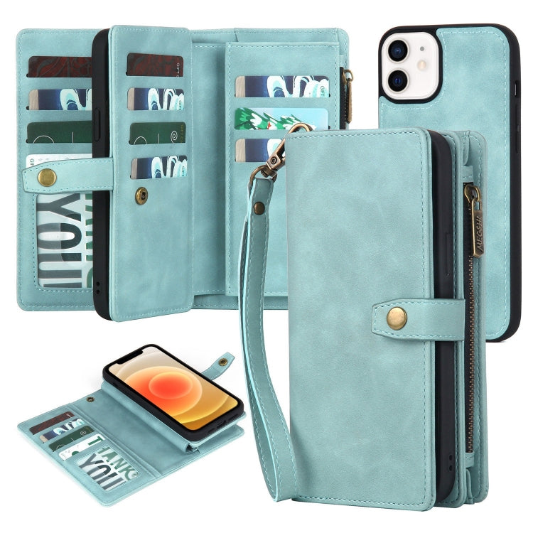 Zipper Wallet Magnetic Detachable Leather Phone Case