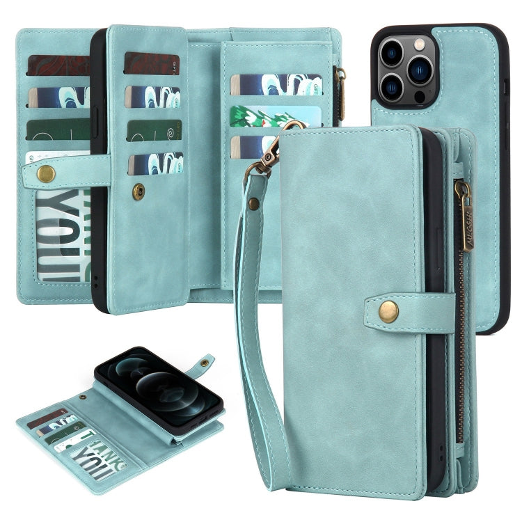Zipper Wallet Magnetic Detachable Leather Phone Case