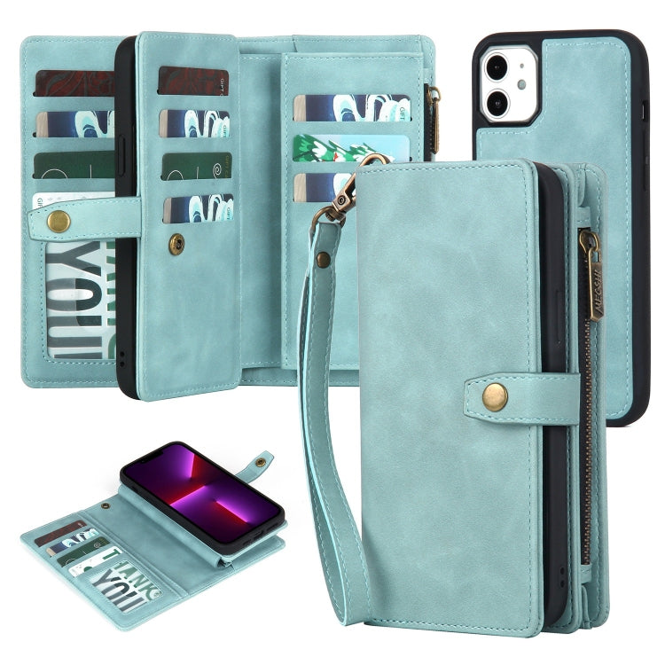 Zipper Wallet Magnetic Detachable Leather Phone Case