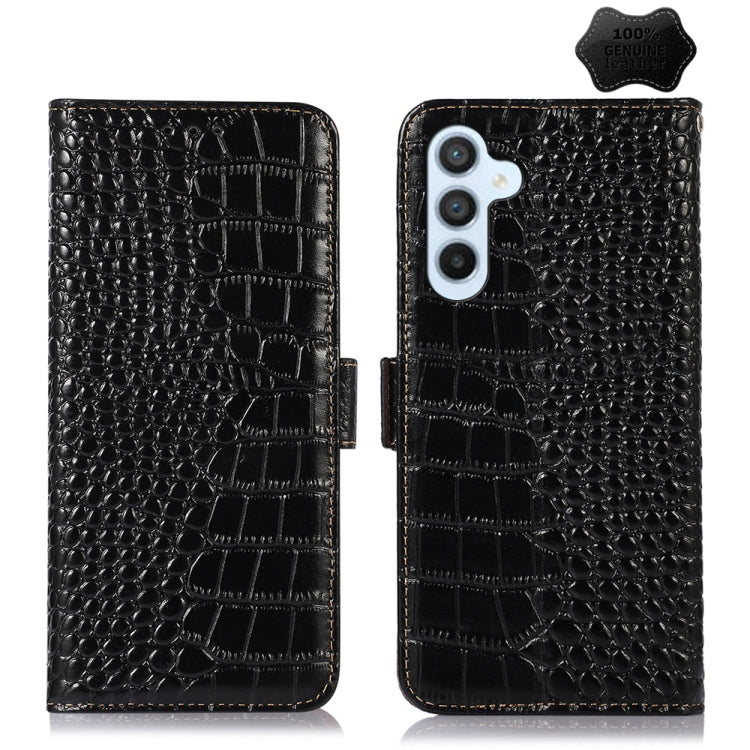 Crocodile Top Layer Cowhide Leather Phone Case, For Samsung Galaxy M54 5G, For Samsung Galaxy Xcover 7, For Samsung Galaxy A35 5G, For Samsung Galaxy M34 5G, For Samsung Galaxy S24 Ultra, For Samsung Galaxy A55 5G, For Samsung Galaxy S24+              ...