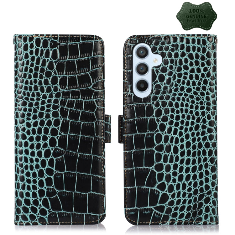 Crocodile Top Layer Cowhide Leather Phone Case, For Samsung Galaxy M54 5G, For Samsung Galaxy Xcover 7, For Samsung Galaxy A35 5G, For Samsung Galaxy M34 5G, For Samsung Galaxy S24 Ultra, For Samsung Galaxy A55 5G, For Samsung Galaxy S24+              ...