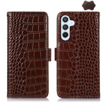 Load image into Gallery viewer, Crocodile Top Layer Cowhide Leather Phone Case, For Samsung Galaxy Xcover 7, For Samsung Galaxy M54 5G, For Samsung Galaxy A35 5G, For Samsung Galaxy M34 5G, For Samsung Galaxy S24 Ultra, For Samsung Galaxy A55 5G, For Samsung Galaxy S24+              ...