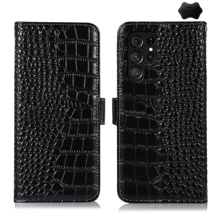Crocodile Top Layer Cowhide Leather Phone Case