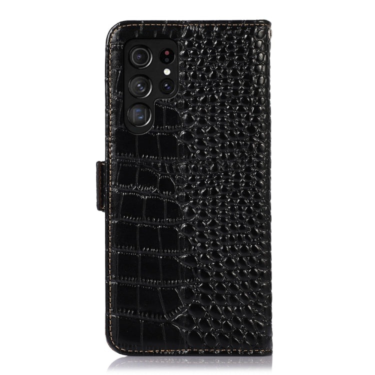 Crocodile Top Layer Cowhide Leather Phone Case, For Samsung Galaxy S24 Ultra, For Samsung Galaxy A55 5G, For Samsung Galaxy Xcover 7, For Samsung Galaxy M54 5G, For Samsung Galaxy A35 5G, For Samsung Galaxy M34 5G, For Samsung Galaxy S24+              ...