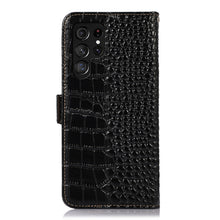 Load image into Gallery viewer, Crocodile Top Layer Cowhide Leather Phone Case, For Samsung Galaxy S24 Ultra, For Samsung Galaxy A55 5G, For Samsung Galaxy Xcover 7, For Samsung Galaxy M54 5G, For Samsung Galaxy A35 5G, For Samsung Galaxy M34 5G, For Samsung Galaxy S24+              ...