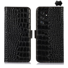 Load image into Gallery viewer, Crocodile Top Layer Cowhide Leather Phone Case, For Samsung Galaxy Xcover 7, For Samsung Galaxy M54 5G, For Samsung Galaxy A35 5G, For Samsung Galaxy M34 5G, For Samsung Galaxy S24 Ultra, For Samsung Galaxy A55 5G, For Samsung Galaxy S24+              ...