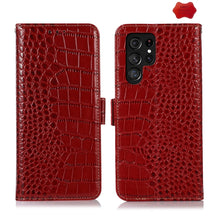 Load image into Gallery viewer, Crocodile Top Layer Cowhide Leather Phone Case, For Samsung Galaxy Xcover 7, For Samsung Galaxy M54 5G, For Samsung Galaxy A35 5G, For Samsung Galaxy M34 5G, For Samsung Galaxy S24 Ultra, For Samsung Galaxy A55 5G, For Samsung Galaxy S24+              ...