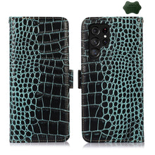 Load image into Gallery viewer, Crocodile Top Layer Cowhide Leather Phone Case