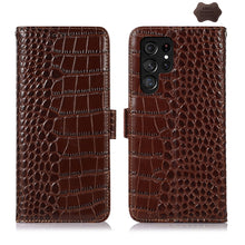 Load image into Gallery viewer, Crocodile Top Layer Cowhide Leather Phone Case