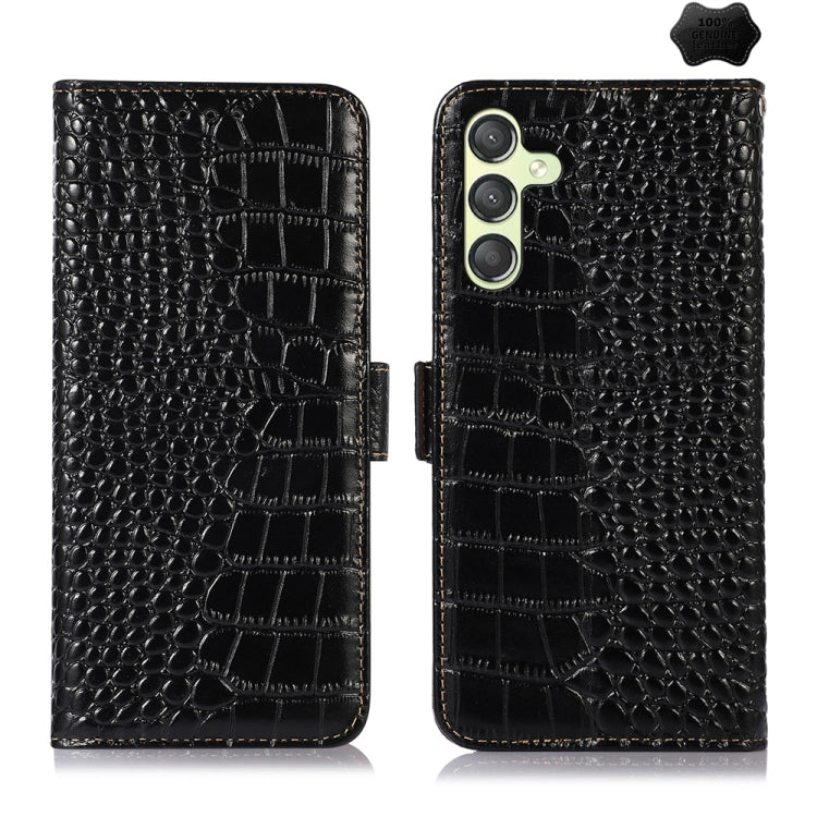 Crocodile Top Layer Cowhide Leather Phone Case