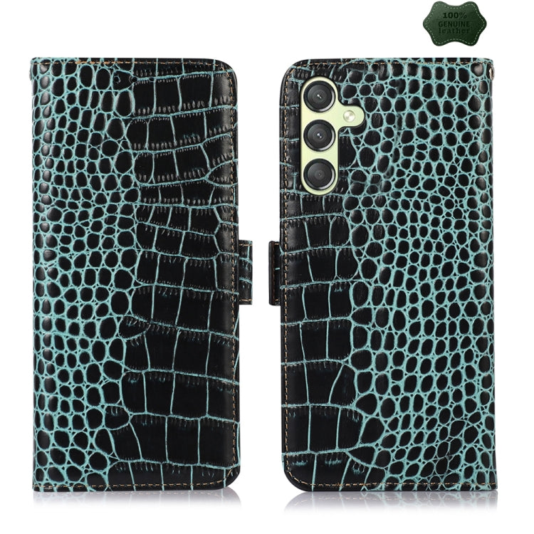 Crocodile Top Layer Cowhide Leather Phone Case