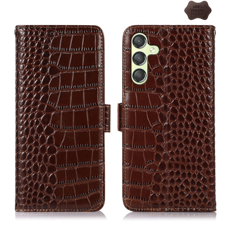 Crocodile Top Layer Cowhide Leather Phone Case