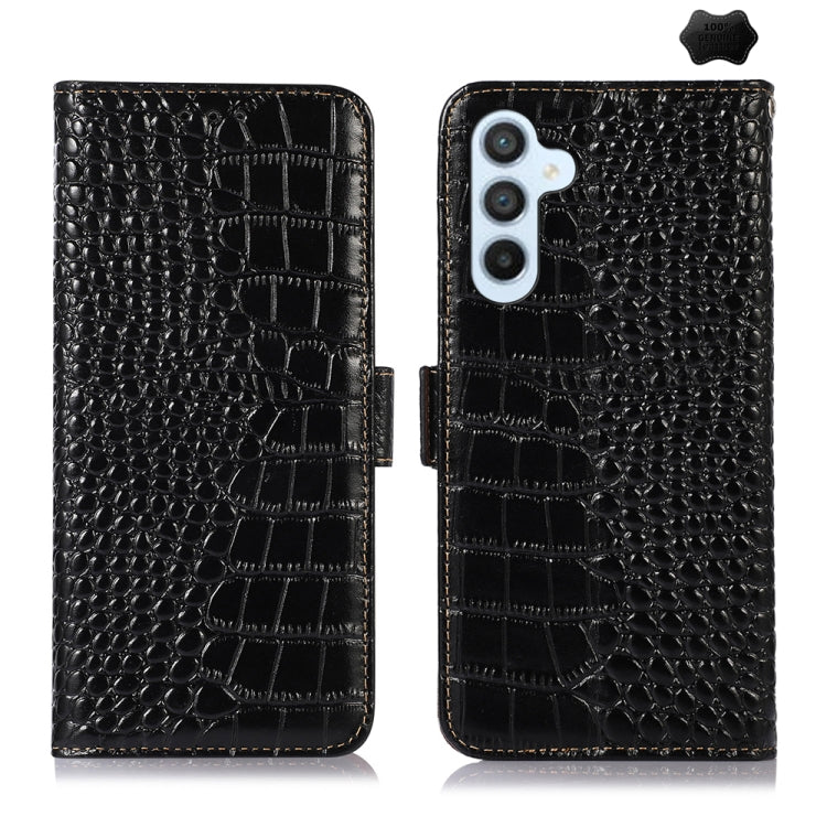 Crocodile Top Layer Cowhide Leather Phone Case, For Samsung Galaxy Xcover 7, For Samsung Galaxy M54 5G, For Samsung Galaxy A35 5G, For Samsung Galaxy M34 5G, For Samsung Galaxy S24 Ultra, For Samsung Galaxy A55 5G, For Samsung Galaxy S24+              ...