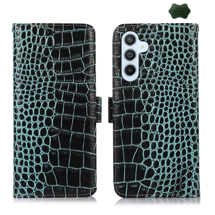 Crocodile Top Layer Cowhide Leather Phone Case, For Samsung Galaxy Xcover 7, For Samsung Galaxy M54 5G, For Samsung Galaxy A35 5G, For Samsung Galaxy M34 5G, For Samsung Galaxy S24 Ultra, For Samsung Galaxy A55 5G, For Samsung Galaxy S24+              ...