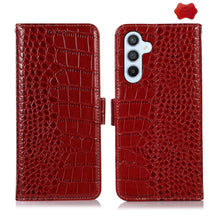 Load image into Gallery viewer, Crocodile Top Layer Cowhide Leather Phone Case, For Samsung Galaxy A55 5G, For Samsung Galaxy Xcover 7, For Samsung Galaxy M54 5G, For Samsung Galaxy A35 5G, For Samsung Galaxy M34 5G, For Samsung Galaxy S24 Ultra, For Samsung Galaxy S24+              ...