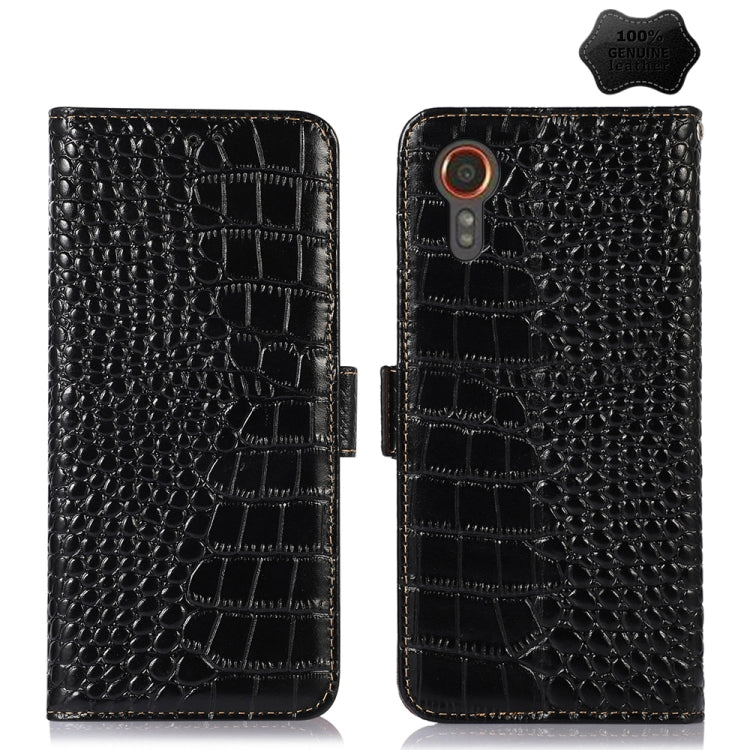 Crocodile Top Layer Cowhide Leather Phone Case, For Samsung Galaxy Xcover 7, For Samsung Galaxy M54 5G, For Samsung Galaxy A35 5G, For Samsung Galaxy M34 5G, For Samsung Galaxy S24 Ultra, For Samsung Galaxy A55 5G, For Samsung Galaxy S24+              ...
