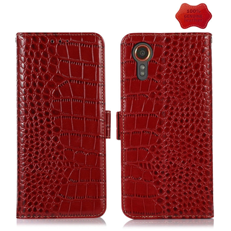 Crocodile Top Layer Cowhide Leather Phone Case