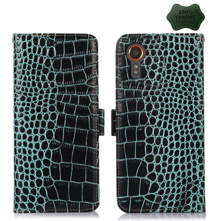Crocodile Top Layer Cowhide Leather Phone Case