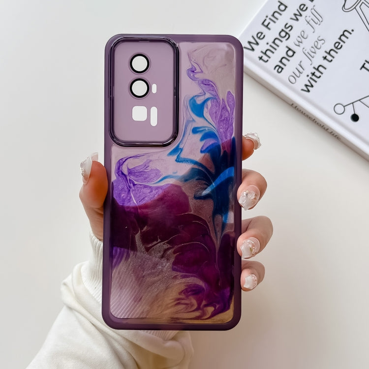 Oil Painting Electroplating TPU Phone Case, For Xiaomi Redmi K60, For Xiaomi Redmi K50, For Xiaomi Redmi K50 Ultra, For Xiaomi Redmi K40, For Xiaomi Redmi K40 Pro, For Xiaomi Redmi K40 Gaming