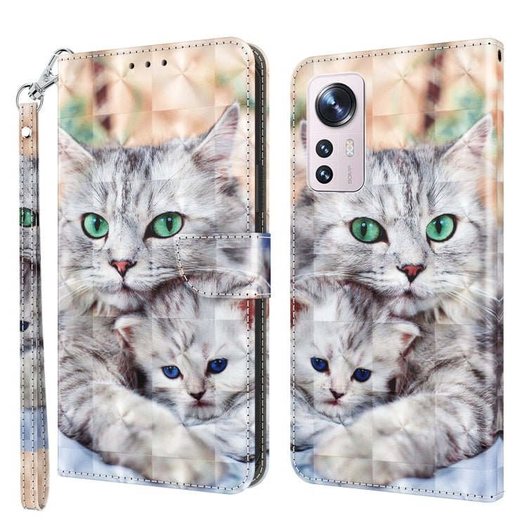 3D Painted Pattern Leather Phone Case, For Xiaomi Redmi Note  12 Pro+ 5G Global, For Xiaomi 12 Pro, For Xiaomi 12, For Xiaomi Redmi Note 10 Pro