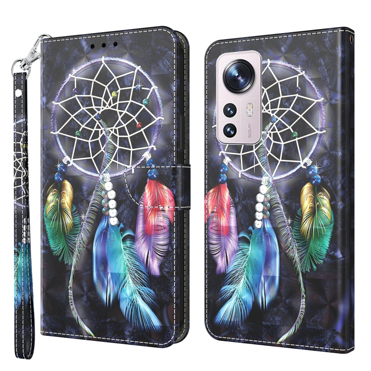 3D Painted Pattern Leather Phone Case, For Xiaomi Redmi Note  12 Pro+ 5G Global, For Xiaomi 12 Pro, For Xiaomi 12, For Xiaomi Redmi Note 10 Pro