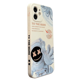 Martian Astronaut Pattern Shockproof Phone Case