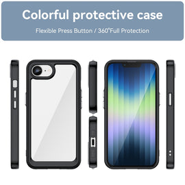 Colorful Series Acrylic + TPU Phone Case, For iPhone 17e / 16e, For iPhone 16 Pro Max, For iPhone 16 Pro, For iPhone 16 Plus, For iPhone 16, For iPhone 15 Pro Max, For iPhone 15 Pro, For iPhone 15 Plus