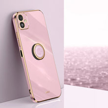 Load image into Gallery viewer, XINLI Straight Edge 6D Electroplate TPU Phone Case with Ring Holder