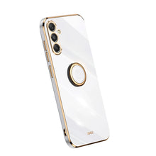 Load image into Gallery viewer, XINLI Straight Edge 6D Electroplate TPU Phone Case with Ring Holder, For Samsung Galaxy A05, For Samsung Galaxy A05s, For Samsung Galaxy M34 5G, For Samsung Galaxy A25 5G, For Samsung Galaxy S23 FE 5G, For Samsung Galaxy M54 5G