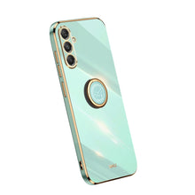 Load image into Gallery viewer, XINLI Straight Edge 6D Electroplate TPU Phone Case with Ring Holder, For Samsung Galaxy A05, For Samsung Galaxy A05s, For Samsung Galaxy M34 5G, For Samsung Galaxy A25 5G, For Samsung Galaxy S23 FE 5G, For Samsung Galaxy M54 5G